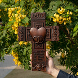 Faith, Hope, and Love Wall Cross with Bible Verse - Best Saint Valentine's day Gift