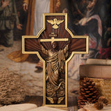 INRI Ascension  of Jesus wood carving cross —The best gifts for Easter