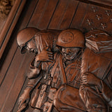 Bgcopper Usa Soldiers Brotherhood wood carving - Wall Hanging Art Work