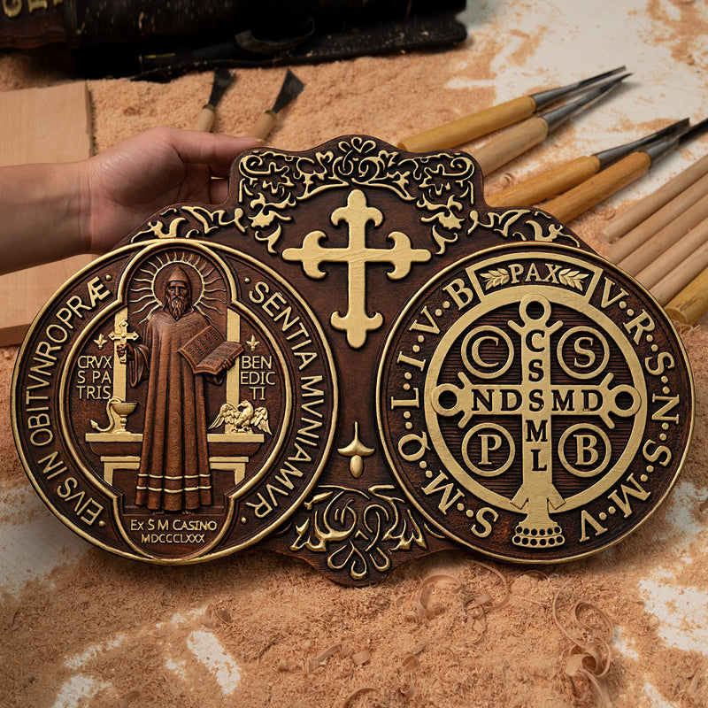 St Benedict Medals,Exquisite Colorful Benedict Metal Decoration