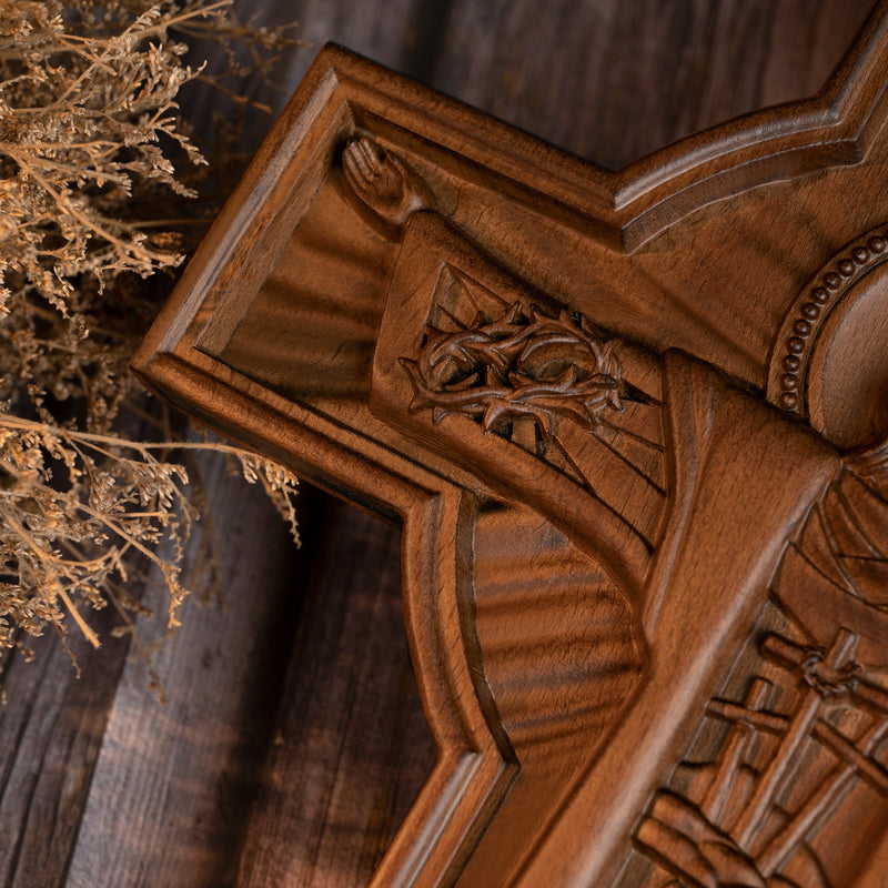 Bgcopper Ascension von Jesus Holz schnitzerei Kreuz-2023 NEUE VERSION