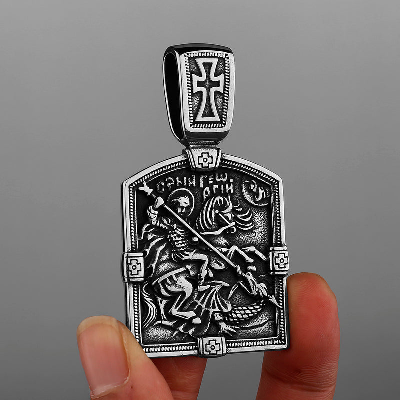 Saint George Necklace Amulet Unisex Pendant Gift