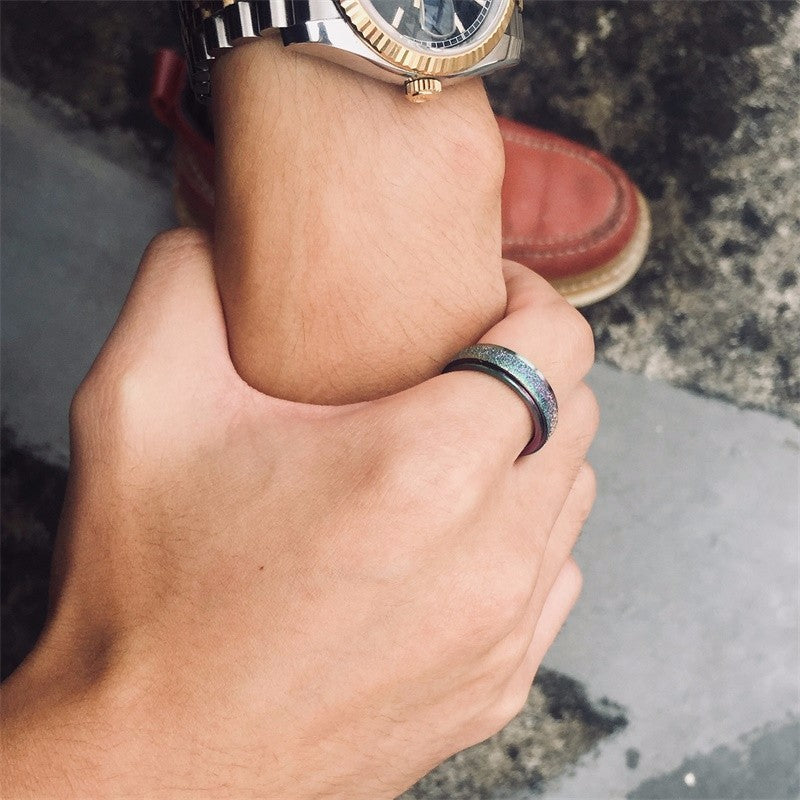 Titanium steel ANXIETY & STRESS RELIEF ROTATABLE RING