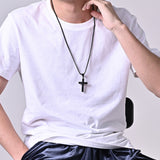 Stainless Steel Lord's Prayer Cross Necklace