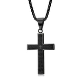 Stainless Steel Lord's Prayer Cross Necklace