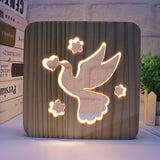 Jesus, Cross, Church, Holy spirit night light, religious wooden 3D mood light