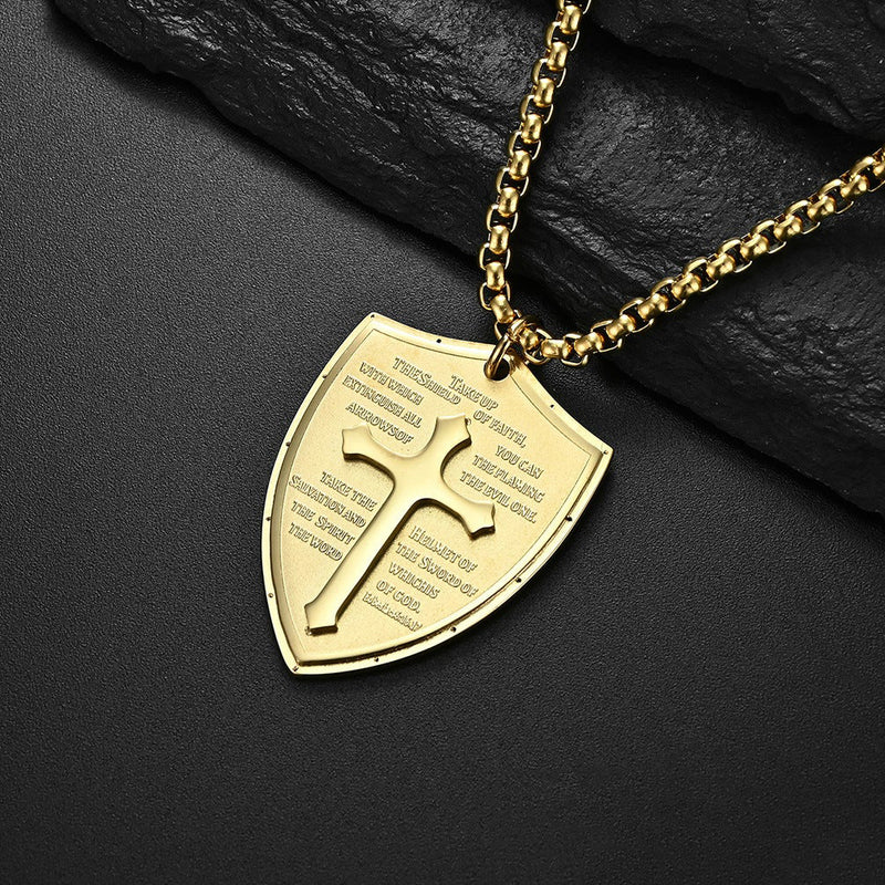 Faith of God Shield Cross Necklace