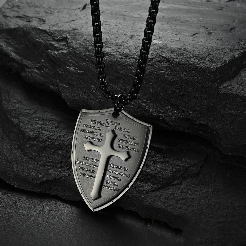Faith of God Shield Cross Necklace