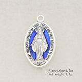 Miraculous Medal Necklace Enamel Jewelry - with free chain