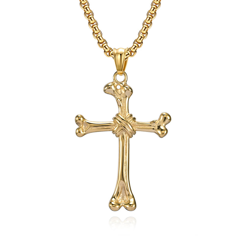 Knochen Kreuz Anhänger Halskette-Bestes Geschenk für Haustier-Liebhaber