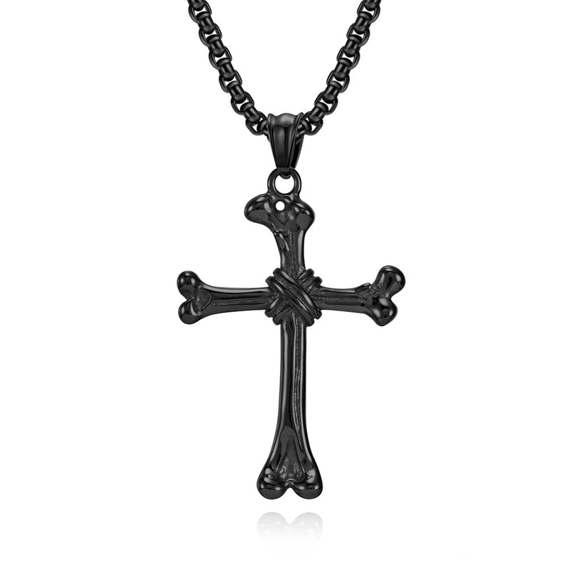 Knochen Kreuz Anhänger Halskette-Bestes Geschenk für Haustier-Liebhaber