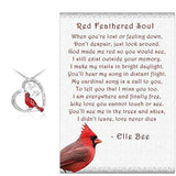 Cardinal Heart Pendant Necklace