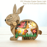 WOODEN EASTER DECOR LED LIGHT