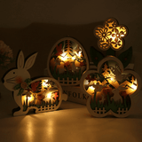 WOODEN EASTER DECOR LED LIGHT