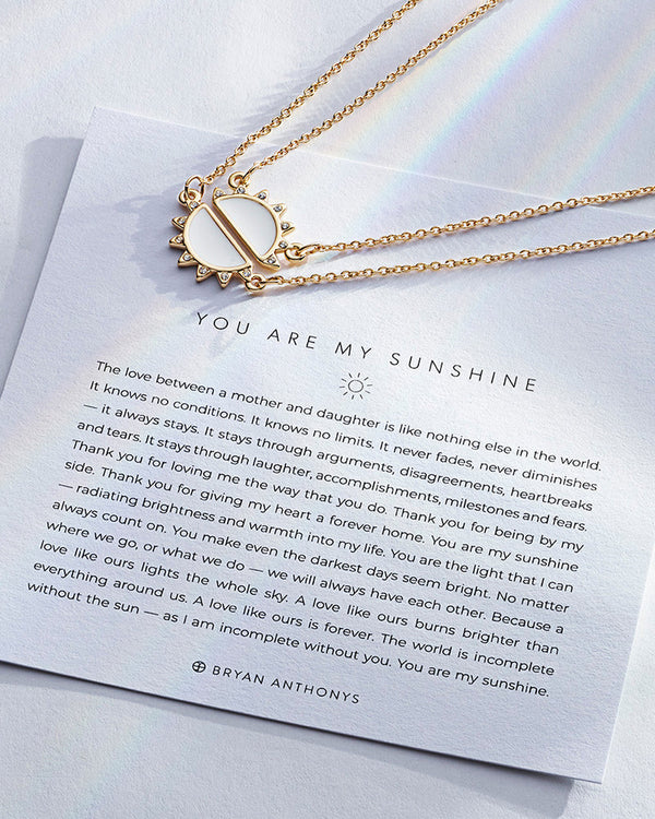 Bgcopper Du bist meine Sonnenschein-Halskette-Bestes Muttertag geschenk