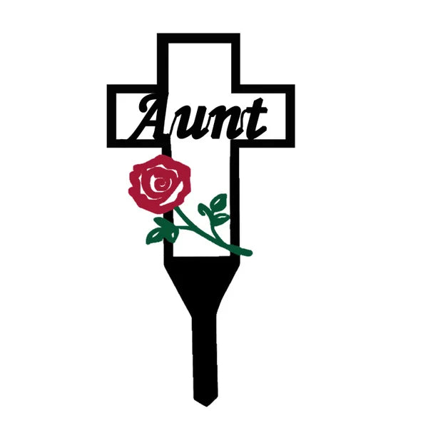 Bgcopper Cemetery Memorial Cross Stake for Parents