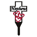 Bgcopper Cemetery Memorial Cross Stake for Parents