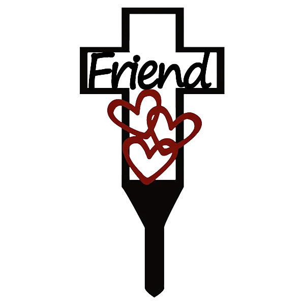 Bgcopper Cemetery Memorial Cross Stake for Parents