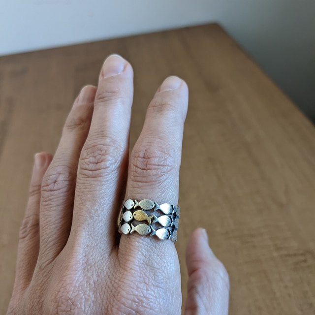 Swimming Against The Current Adjustable Ring - Gift for HER