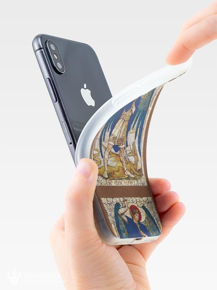 St Michael Angel Catholic Saint Archangel iPhone Case - BGCOPPER