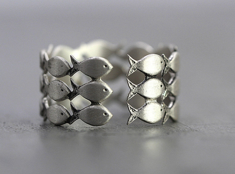 Swimming Against The Current Adjustable Ring - Gift for HER