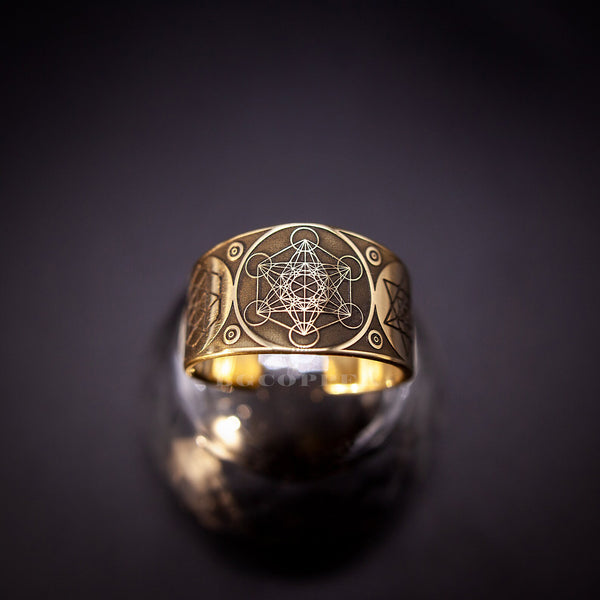 Archangel Metatron Life Angel Seal Adjustable Ring Solomon Kabbalah Amulet