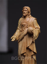 Hand Carved Southern European boxwood  Sacred Heart of Jesus