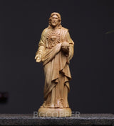 Hand Carved Southern European boxwood  Sacred Heart of Jesus