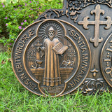 St. Benedict's Exorcism Medal Christian Exorcism Plaque - Wall Decor