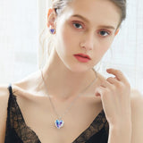 Angel Wing Necklace with Swarovski Crystals - BGCOPPER