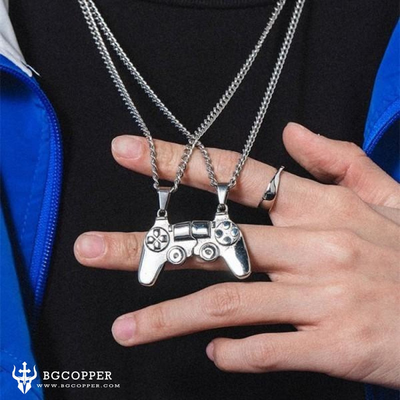 Attract Game controller Matching Necklaces For Couples In Titanium(2 pcs a set) - BGCOPPER