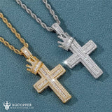 "His Queen, Her King" Couple Cross Necklace - Show Your Love